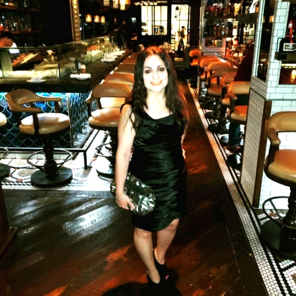 White house black market satin dress